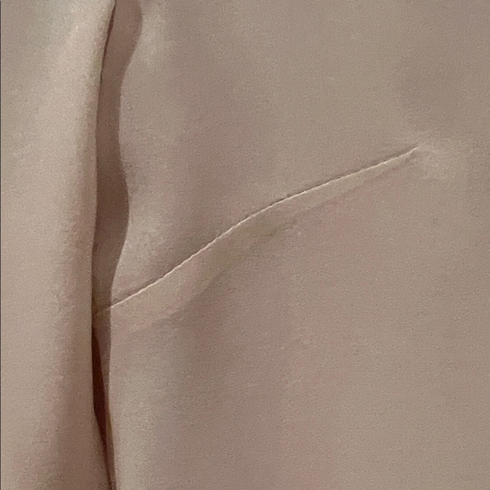 Intermix Blush Silk Women's V-neck Blouse - Picture 5 of 6